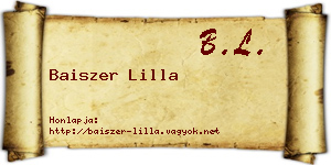 Baiszer Lilla névjegykártya